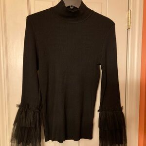 Frank Lyman Design Black Ribbed Knitwear
